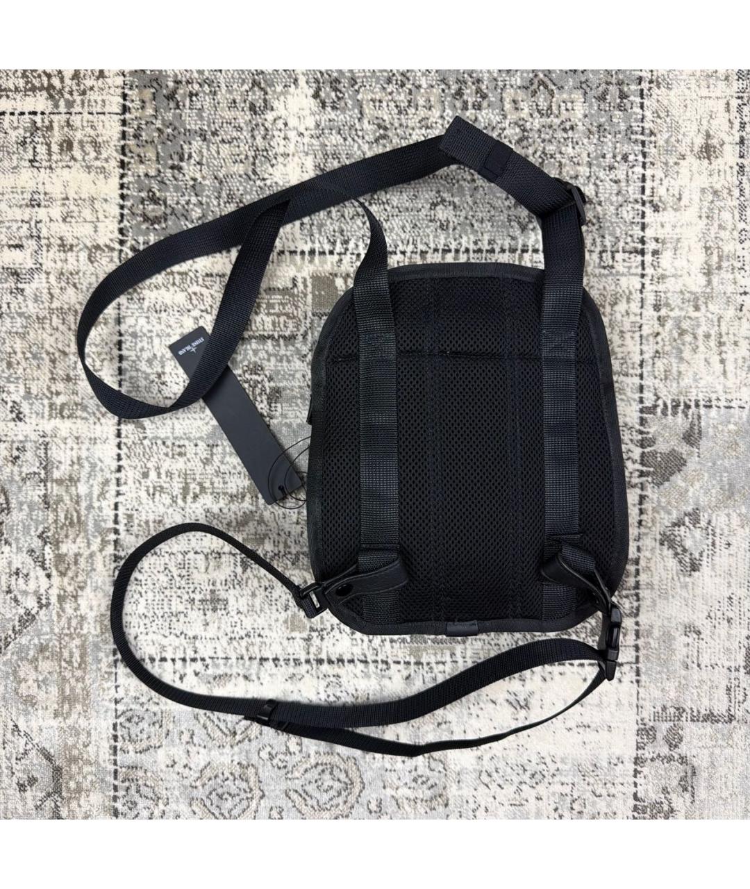 STONE ISLAND Черная тканевая поясная сумка, фото 2