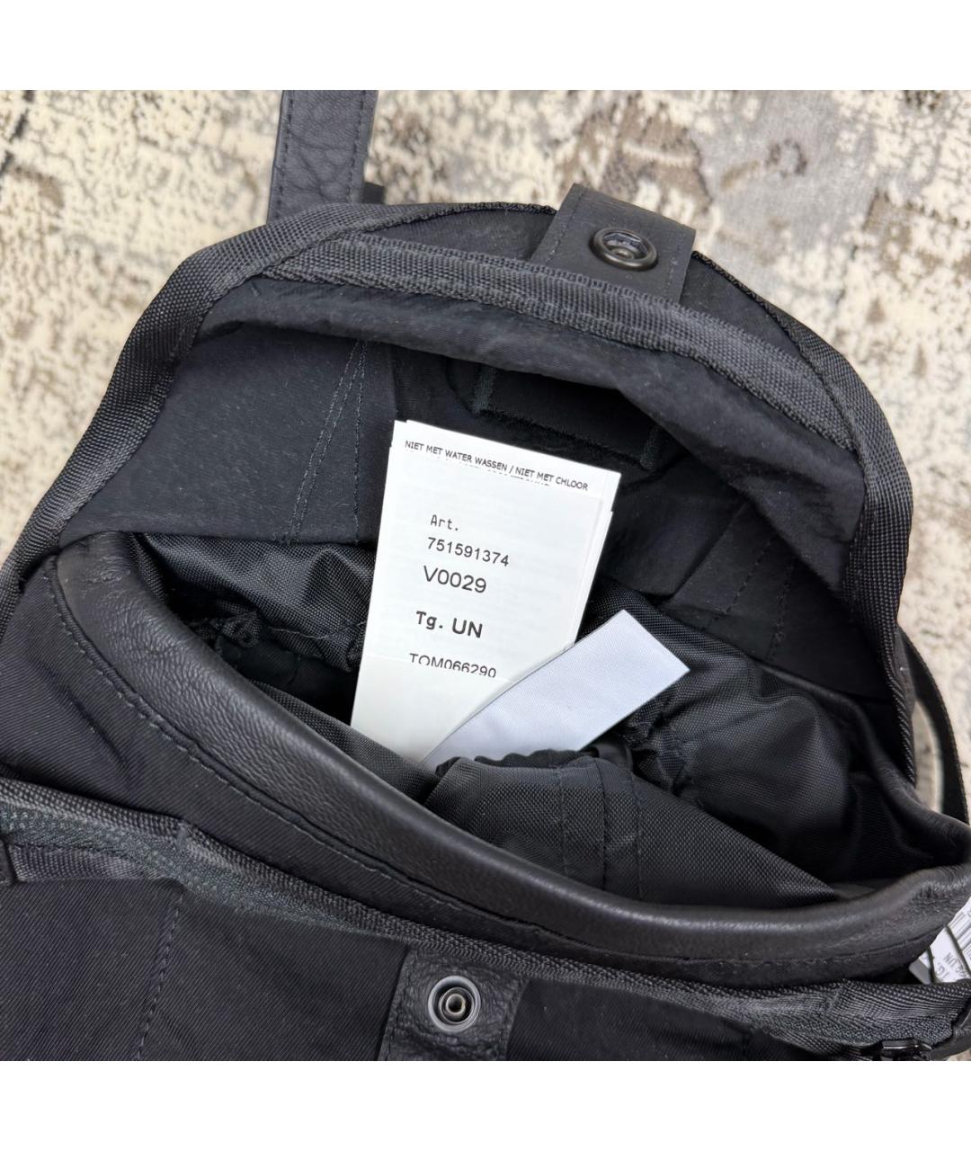 STONE ISLAND Черная тканевая поясная сумка, фото 4