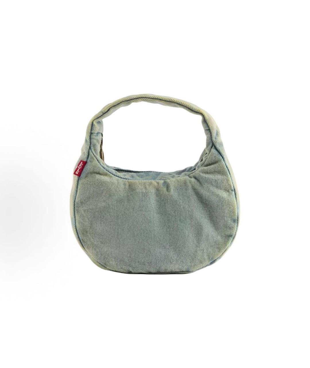 LEVI'S Голубая тканевая сумка с короткими ручками, фото 5