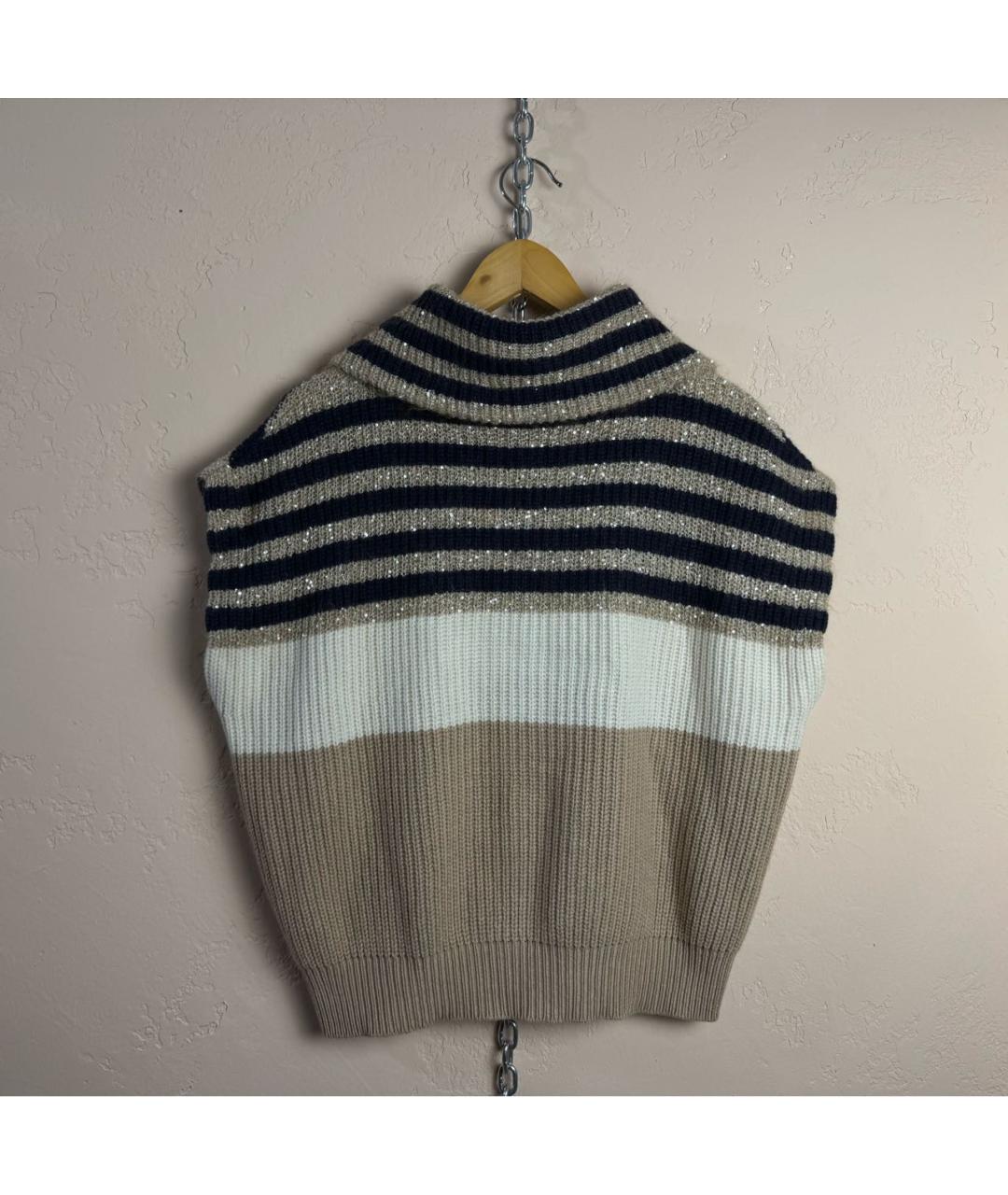 BRUNELLO CUCINELLI Бежевая шелковая жилетка, фото 2