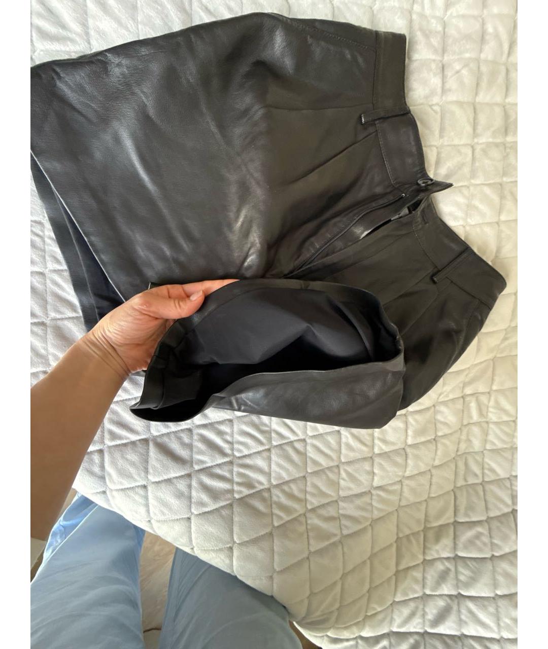 P.A.R.O.S.H. Черные кожаные шорты, фото 4