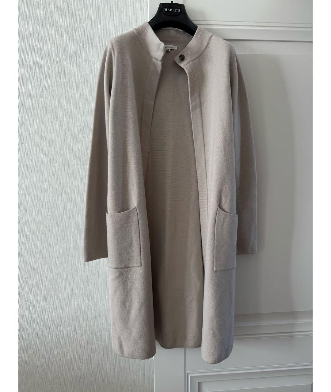 MAX MARA Бежевый шерстяной кардиган, фото 5