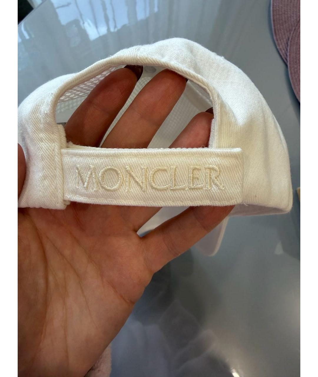 MONCLER Белая хлопковая кепка/бейсболка, фото 3