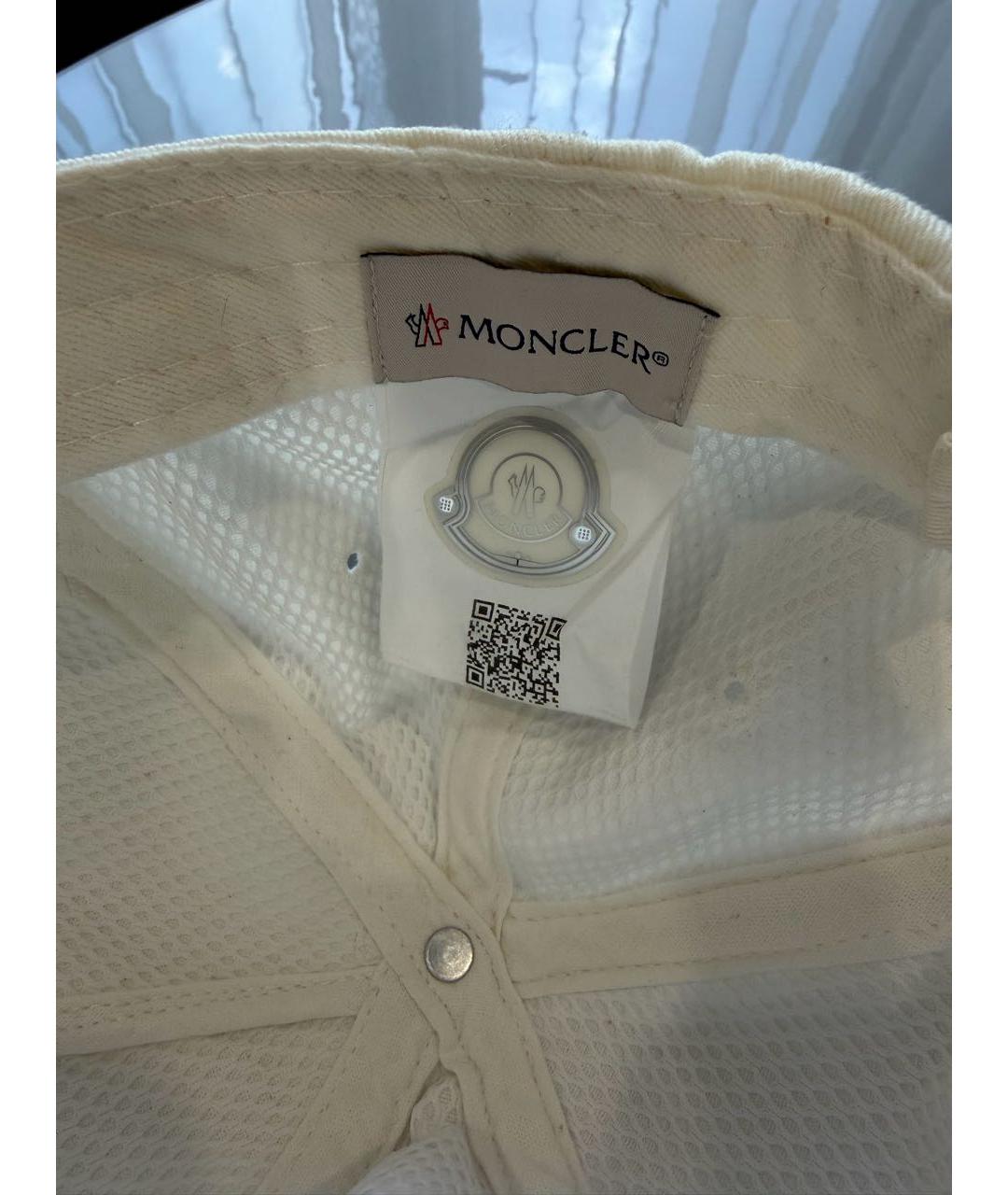 MONCLER Белая хлопковая кепка/бейсболка, фото 4