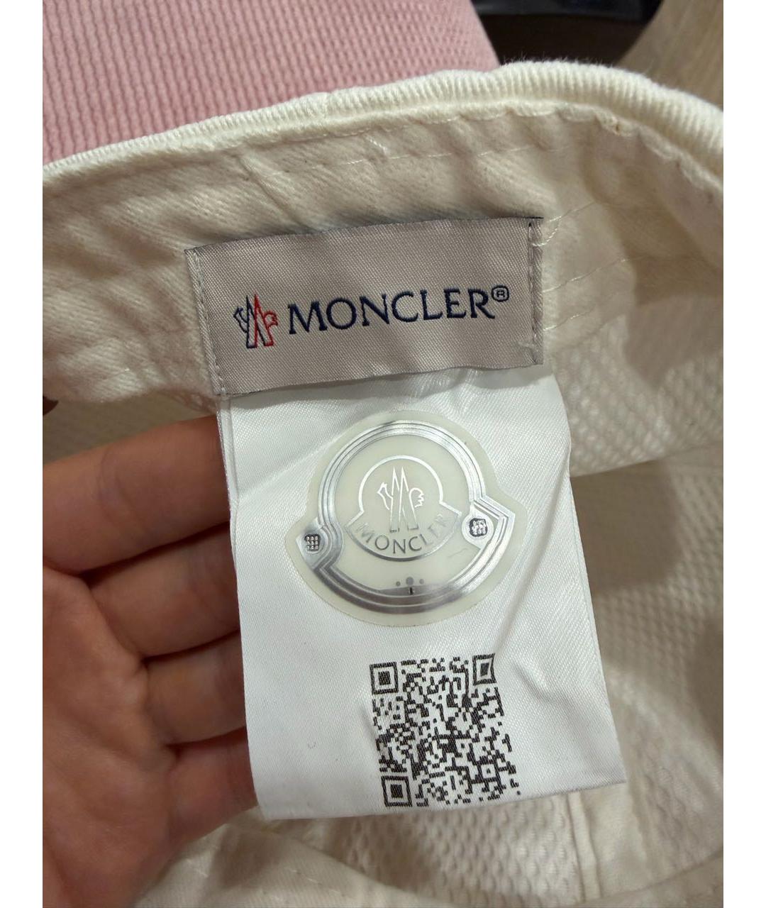 MONCLER Белая хлопковая кепка/бейсболка, фото 7