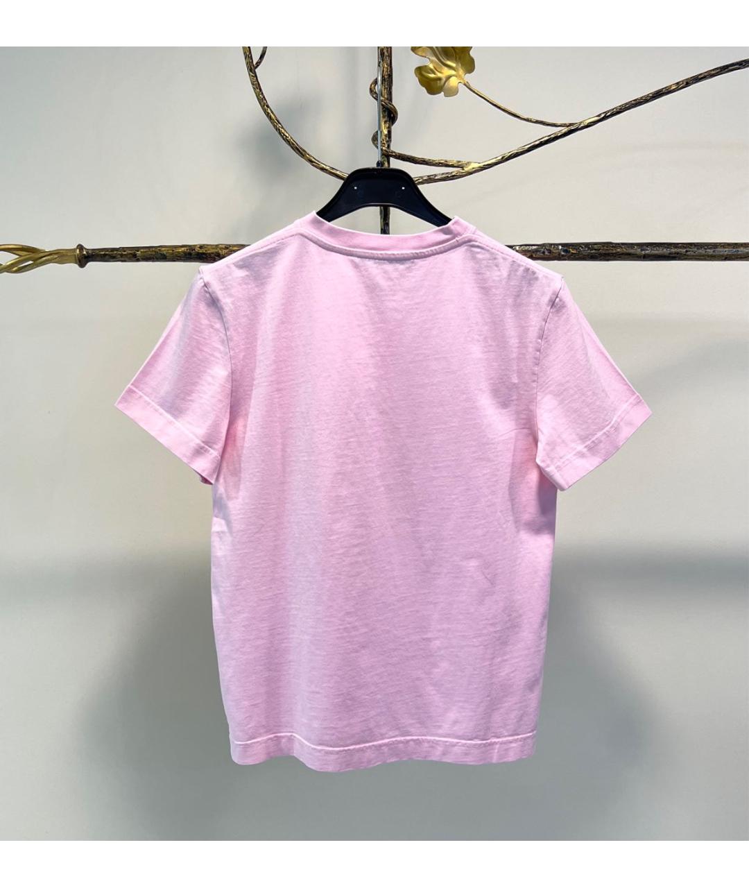 JACQUEMUS Розовая хлопковая футболка, фото 2