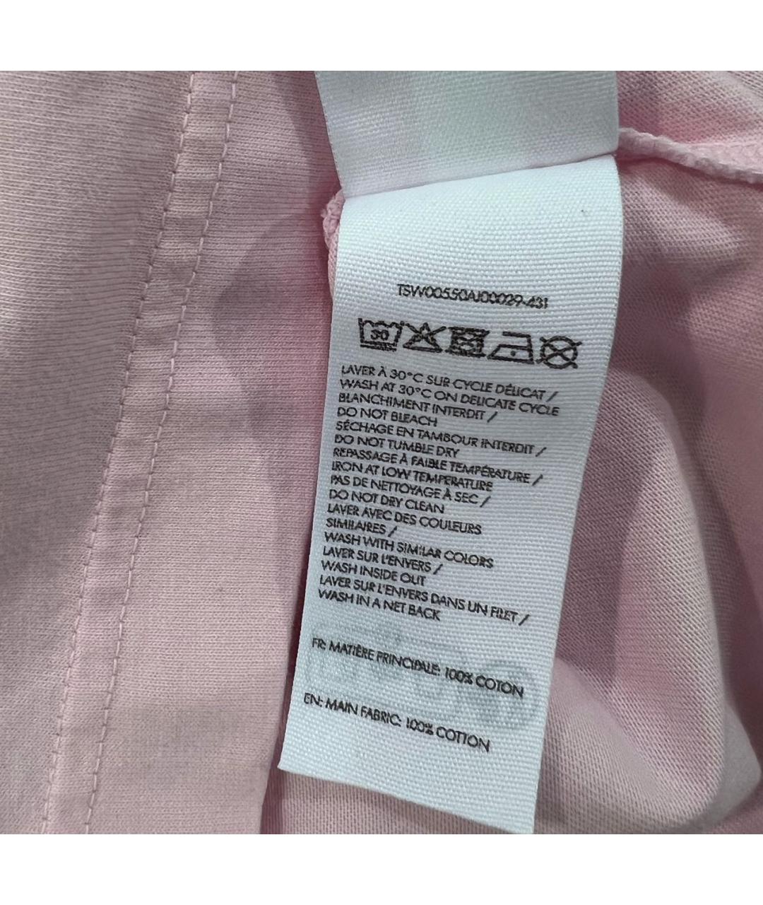 JACQUEMUS Розовая хлопковая футболка, фото 5