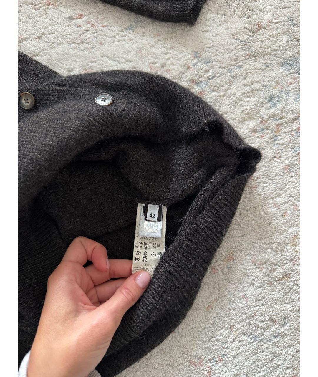 DOLCE&GABBANA Коричневый шерстяной кардиган, фото 4