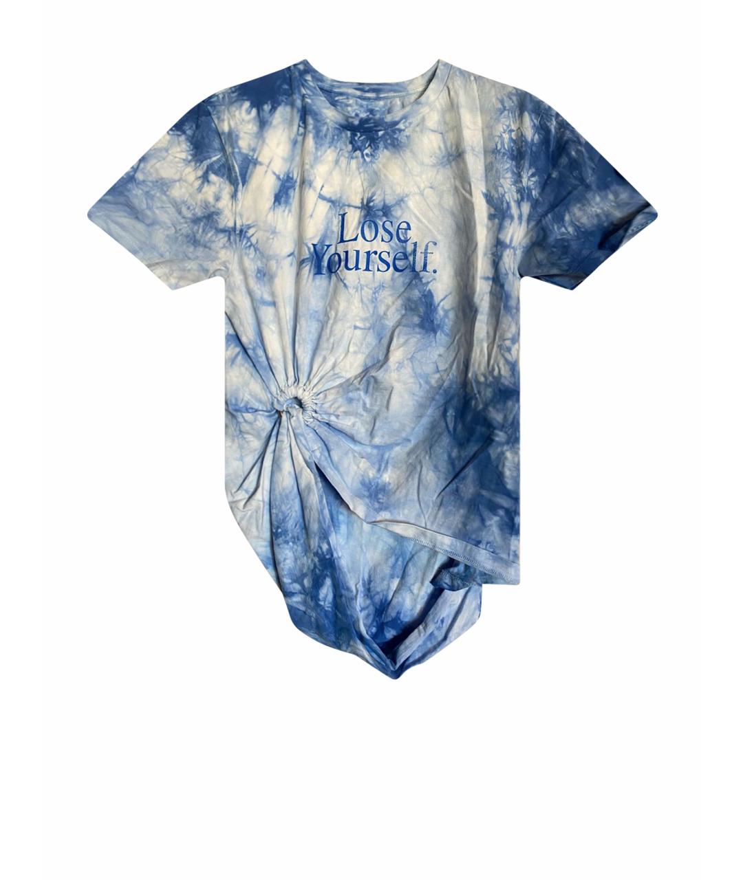 PACO RABANNE Голубая хлопковая футболка, фото 1