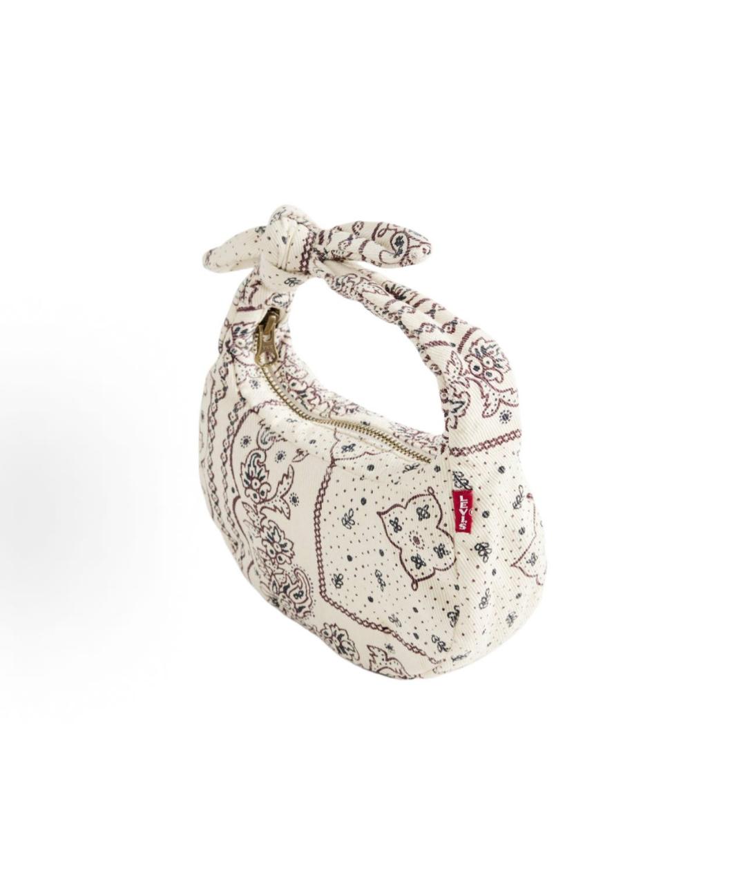 LEVI'S Бежевая тканевая сумка с короткими ручками, фото 2