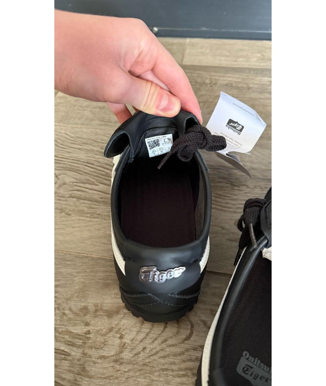 ONITSUKA TIGER Черные кожаные низкие кроссовки / кеды, фото 6