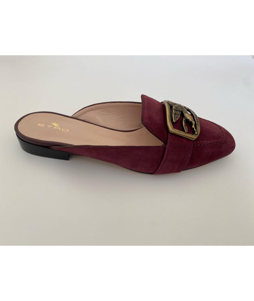 ETRO Бордовые замшевые мюли, фото 8