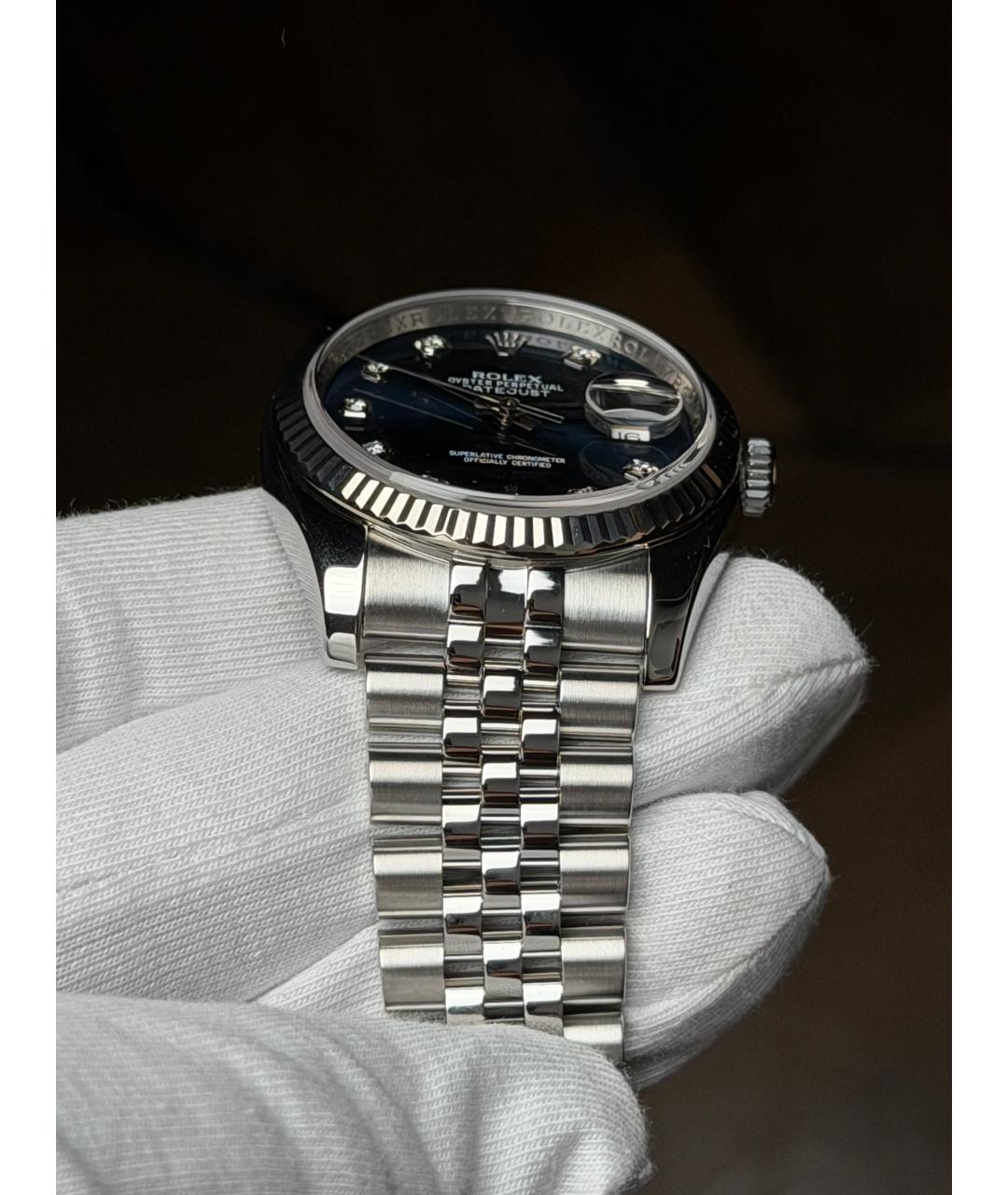 ROLEX Темно-синие часы, фото 6