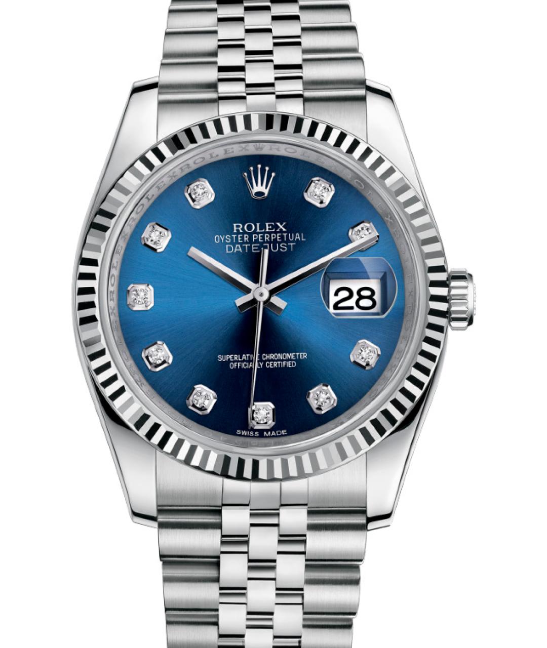 ROLEX Темно-синие часы, фото 10