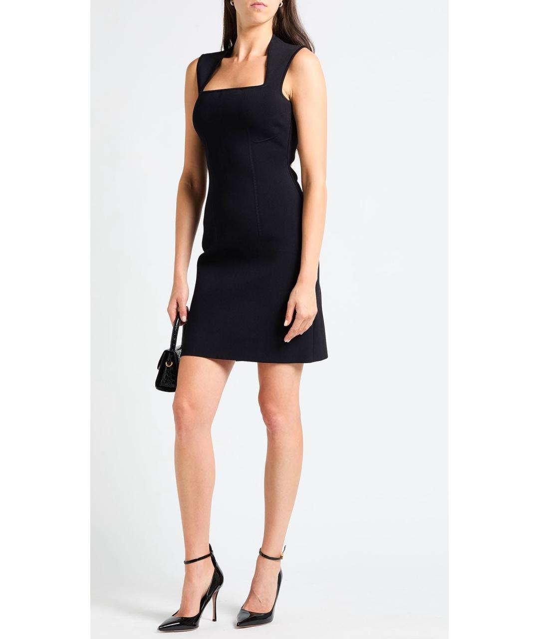 BOTTEGA VENETA Черное вискозное коктейльное платье, фото 2