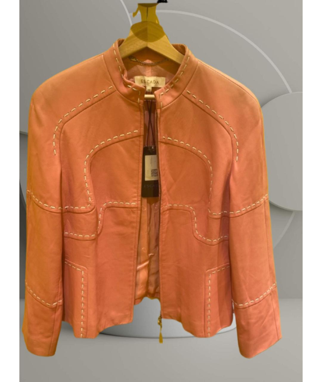 ESCADA Розовая кожаная куртка, фото 4
