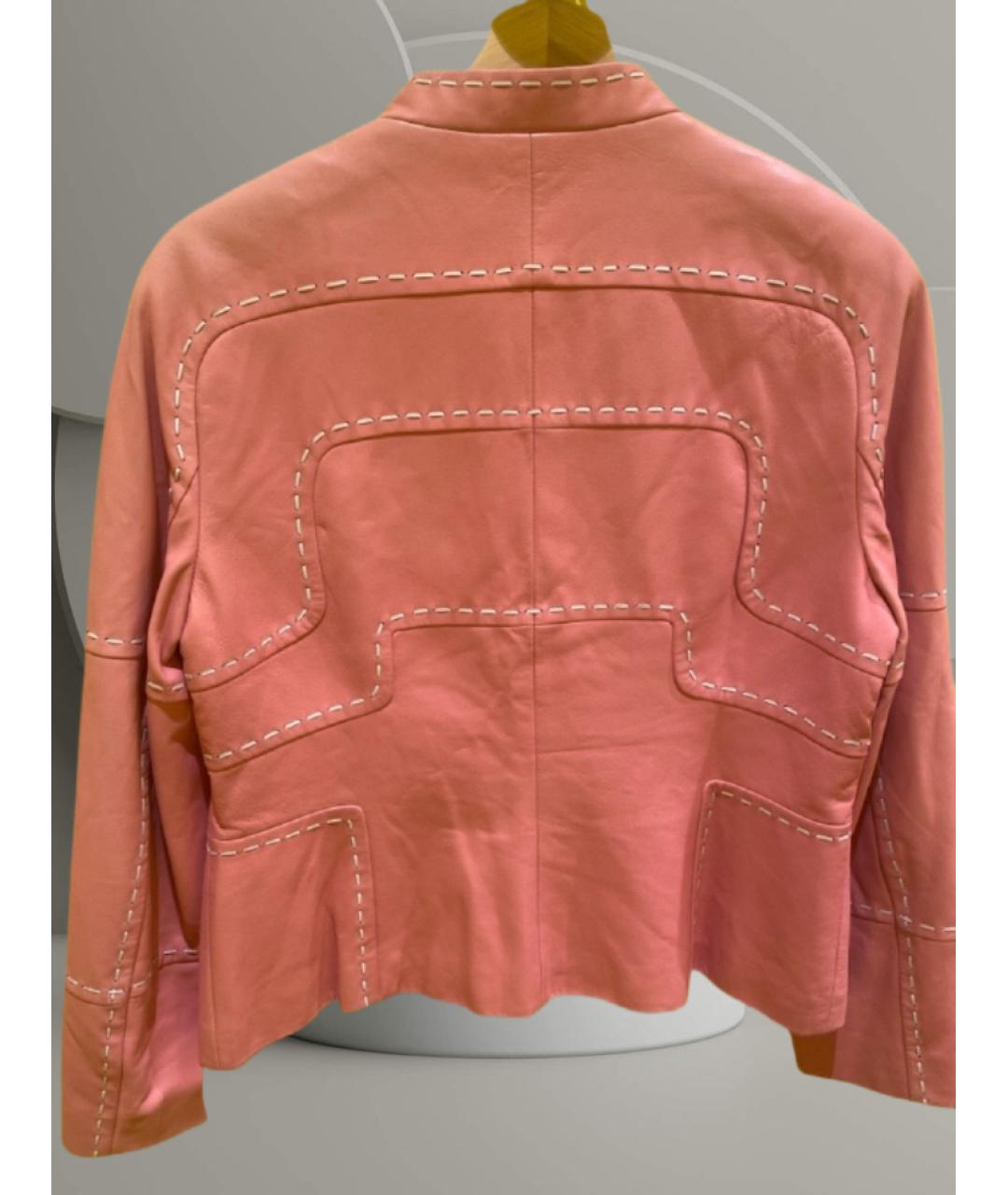 ESCADA Розовая кожаная куртка, фото 2
