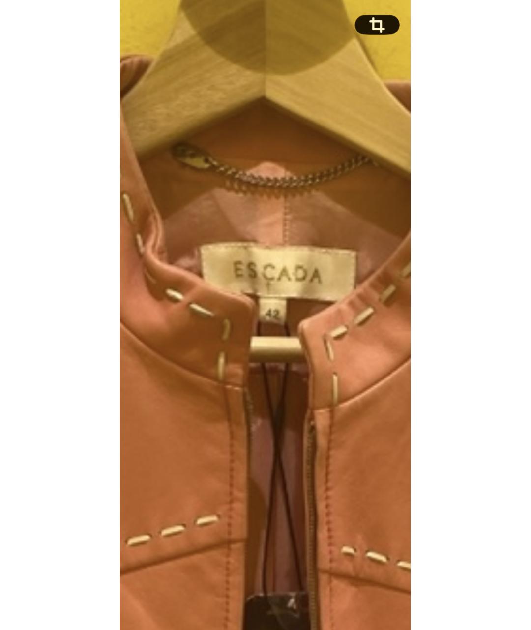 ESCADA Розовая кожаная куртка, фото 3