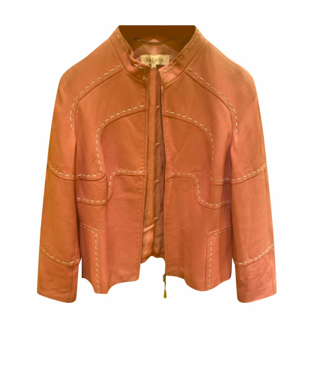 ESCADA Розовая кожаная куртка, фото 1