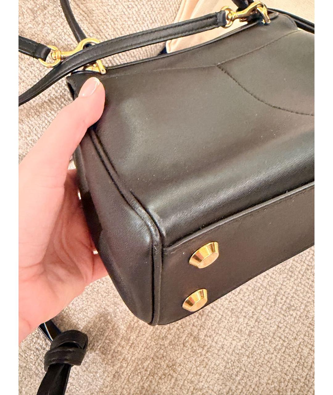 BALENCIAGA Черная кожаная сумка с короткими ручками, фото 6