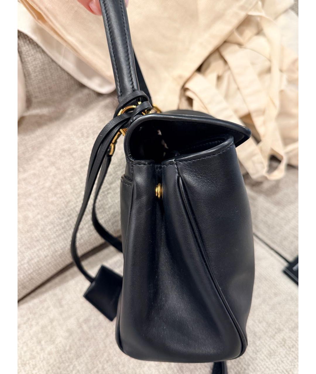 BALENCIAGA Черная кожаная сумка с короткими ручками, фото 2