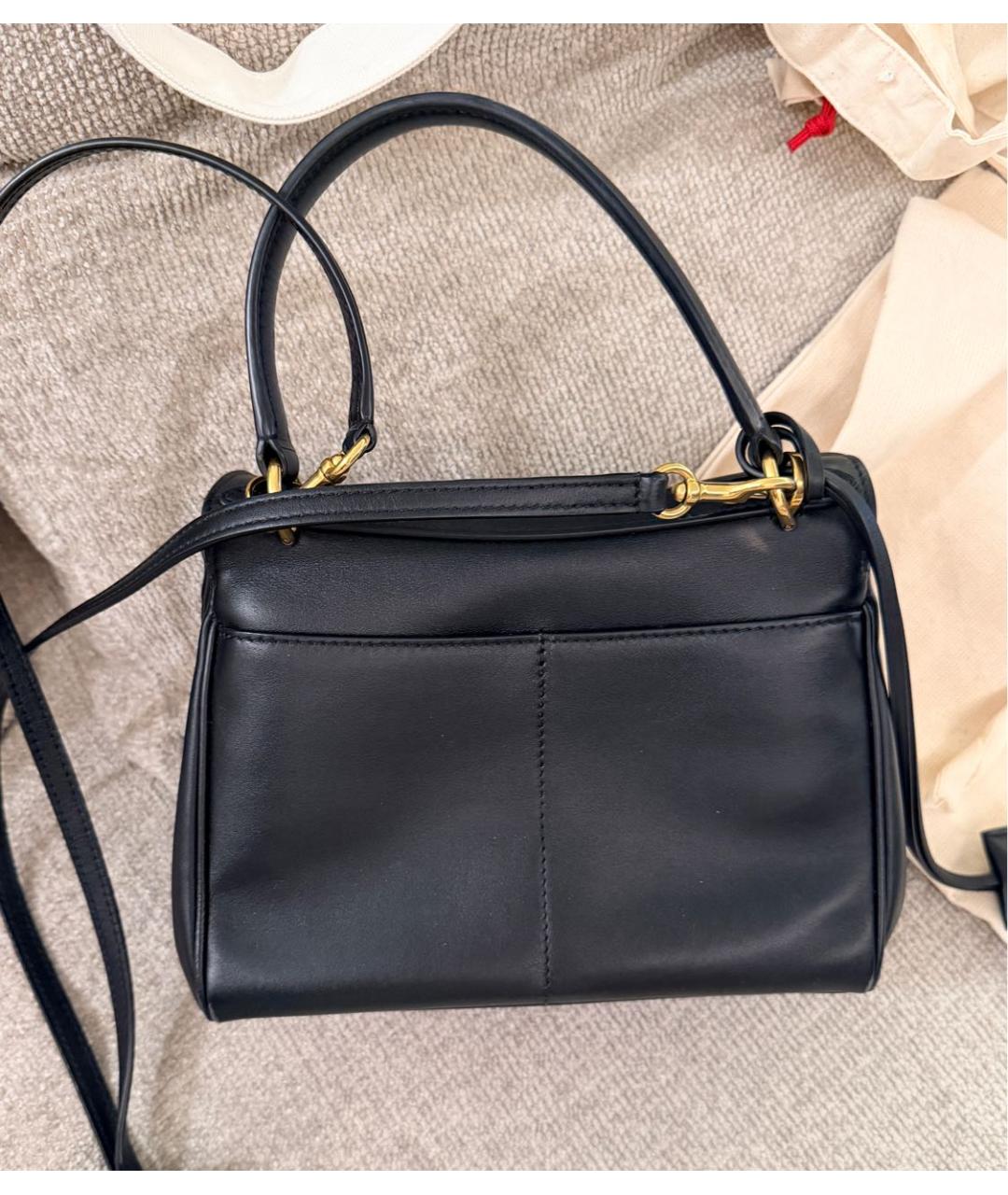 BALENCIAGA Черная кожаная сумка с короткими ручками, фото 3