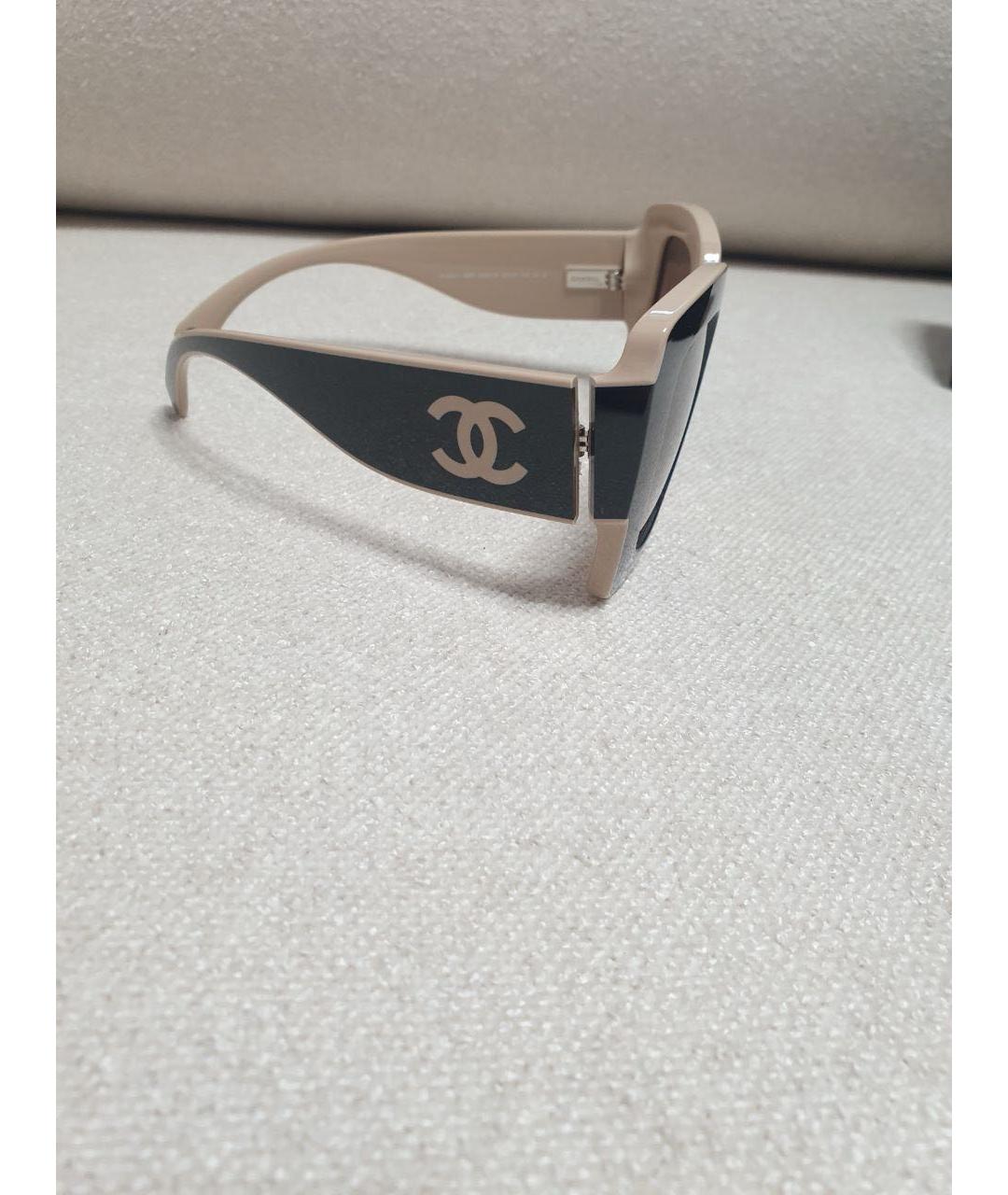 CHANEL Черные пластиковые солнцезащитные очки, фото 2