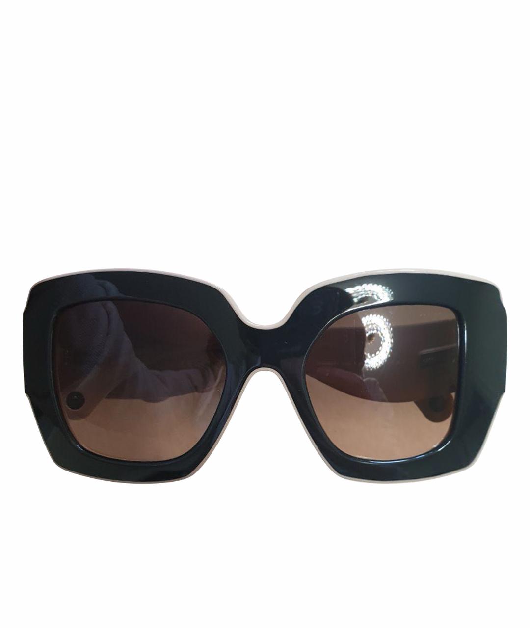 CHANEL Черные пластиковые солнцезащитные очки, фото 1