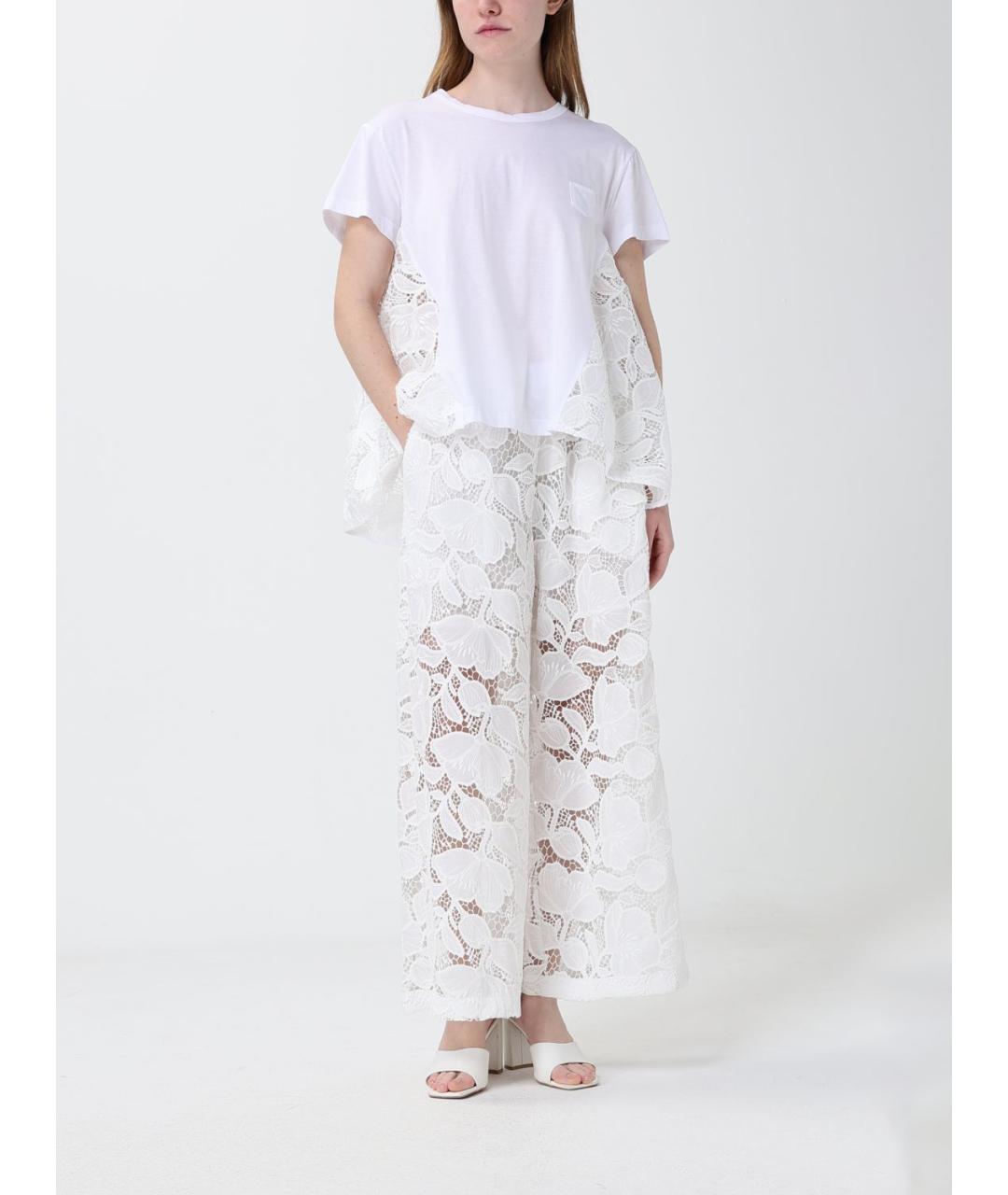 MEIMEIJ Белые полиэстеровые прямые брюки, фото 2