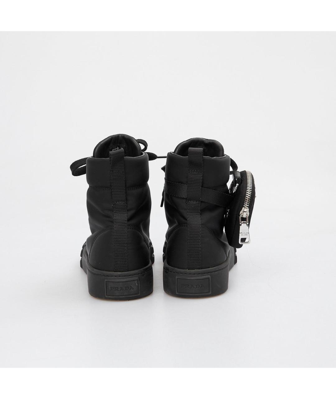 PRADA Черные текстильные кеды, фото 4