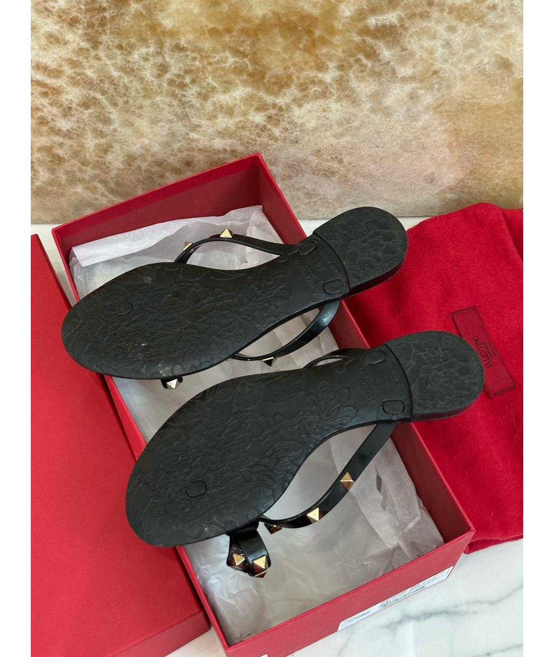VALENTINO Черные шлепанцы, фото 4