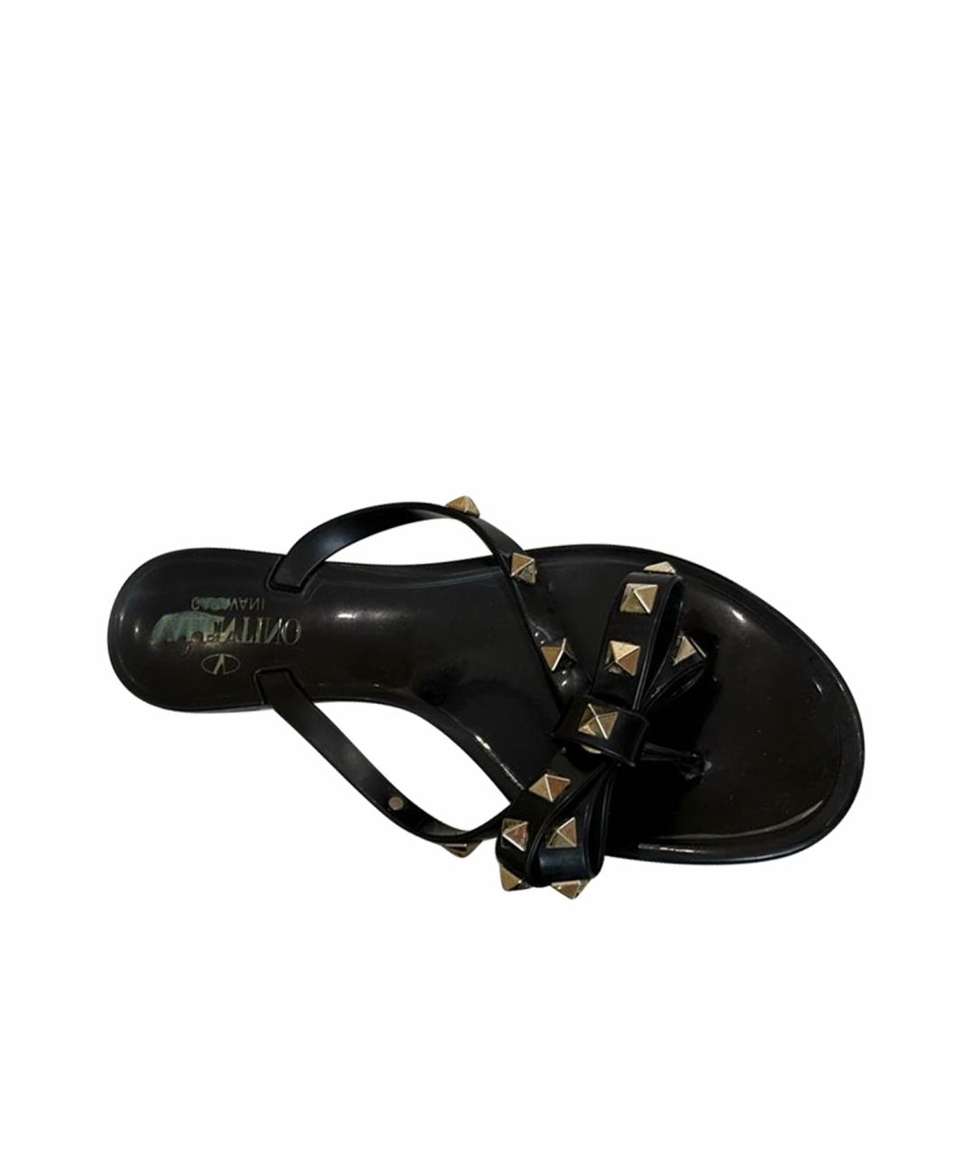 VALENTINO Черные шлепанцы, фото 1