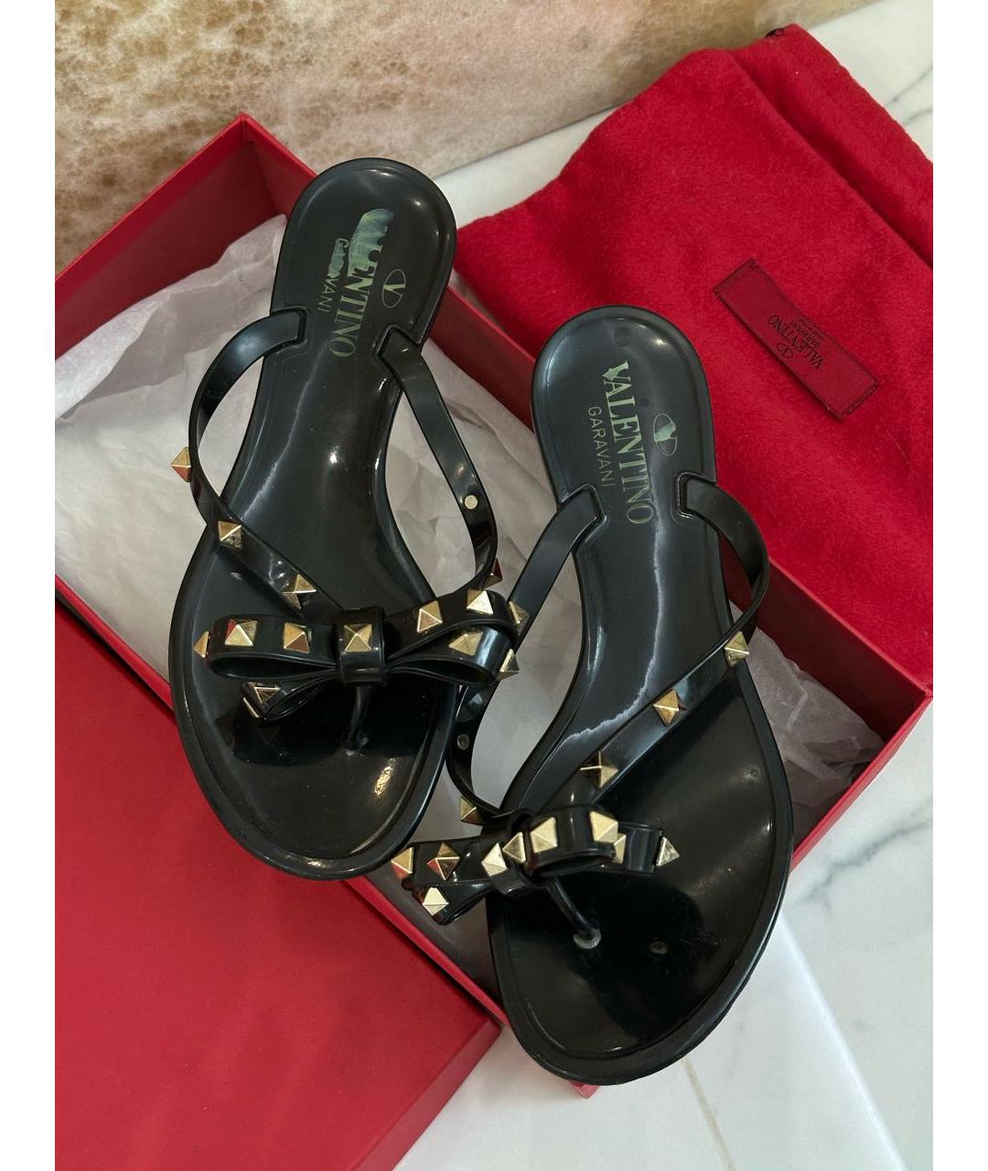 VALENTINO Черные шлепанцы, фото 2