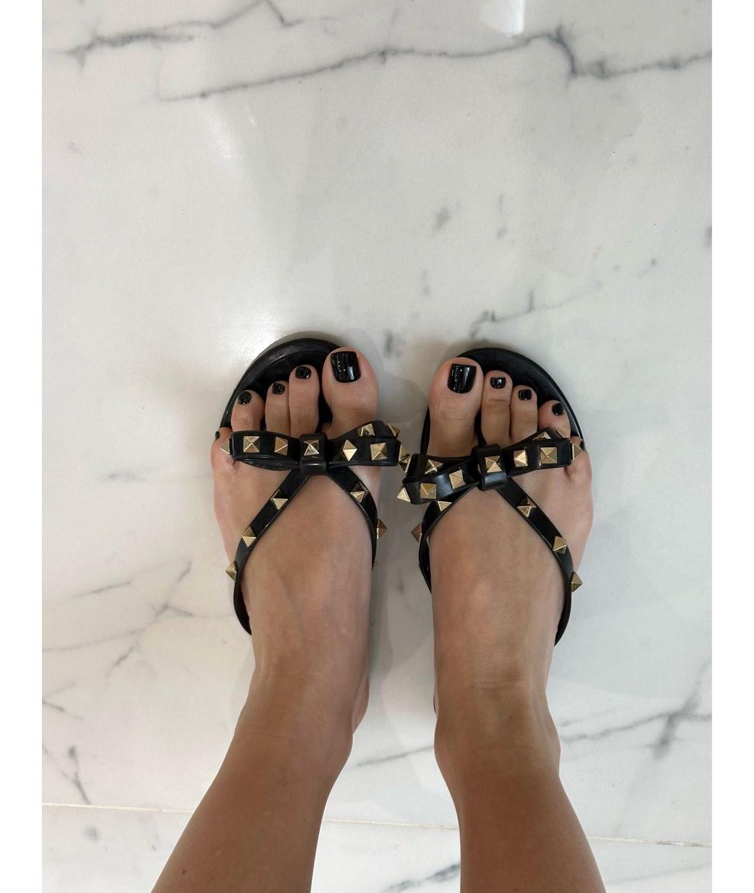 VALENTINO Черные шлепанцы, фото 5