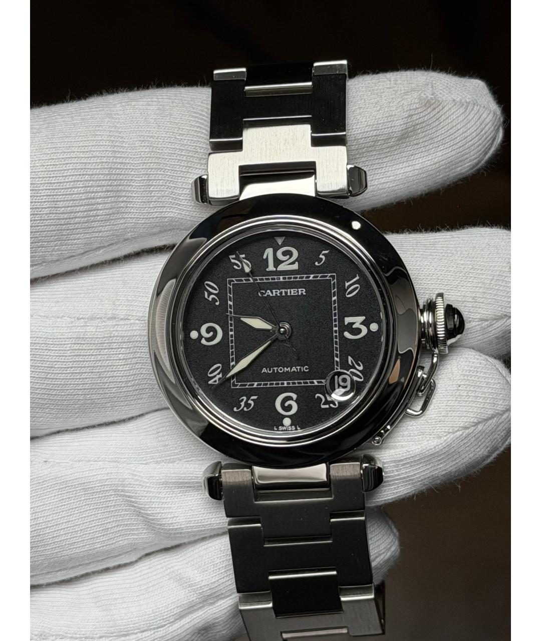 CARTIER Черные часы, фото 2