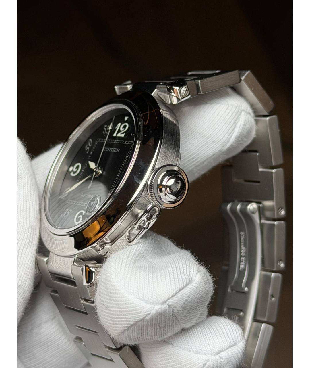 CARTIER Черные часы, фото 3