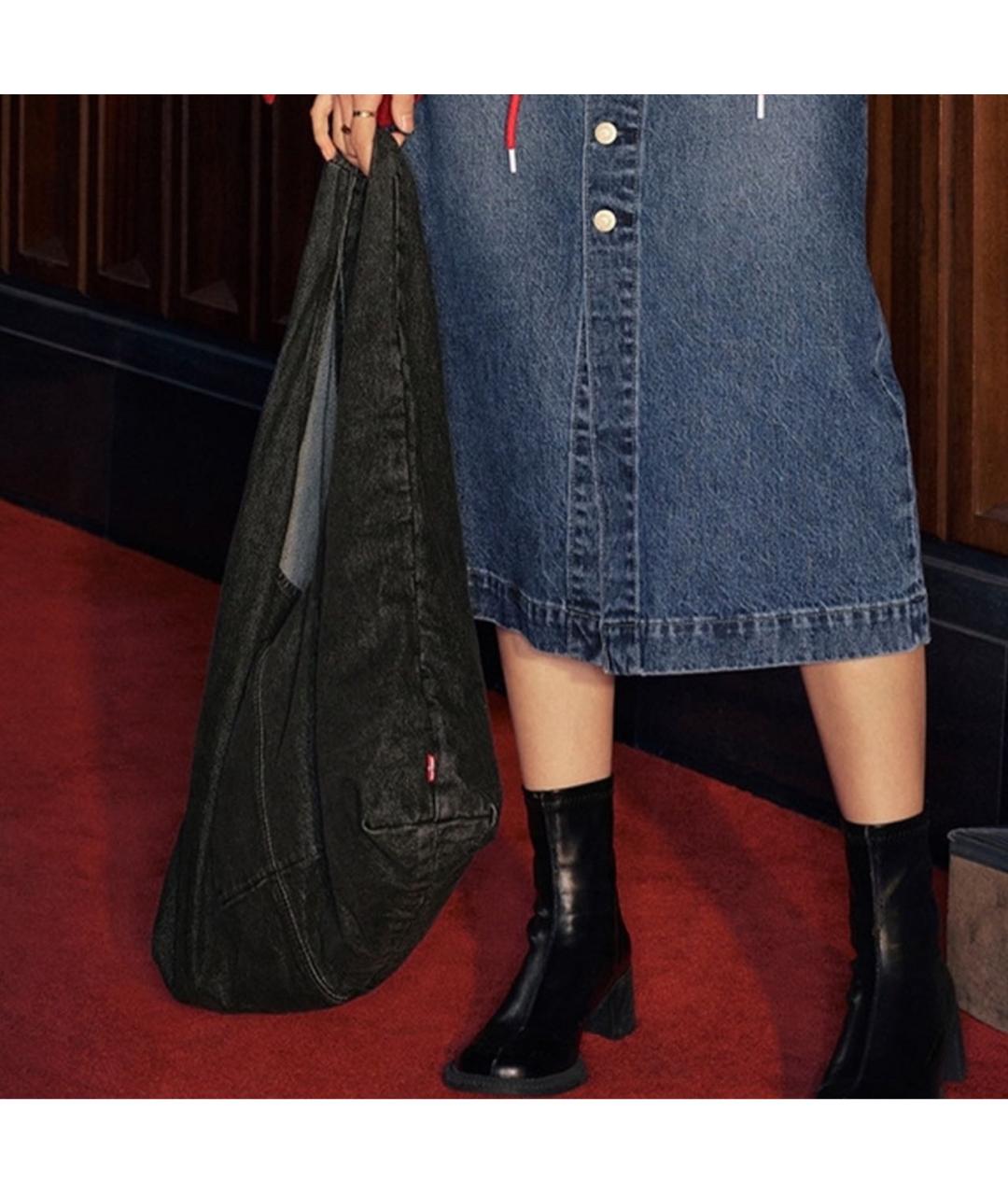 LEVI'S Черная тканевая сумка тоут, фото 5