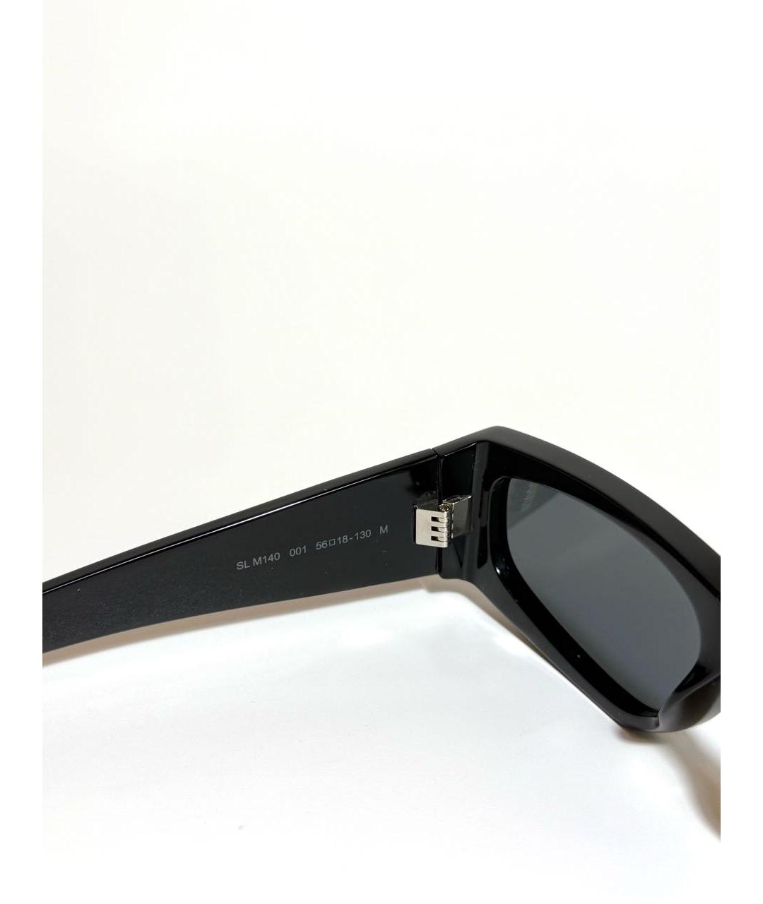 SAINT LAURENT Черные пластиковые солнцезащитные очки, фото 3