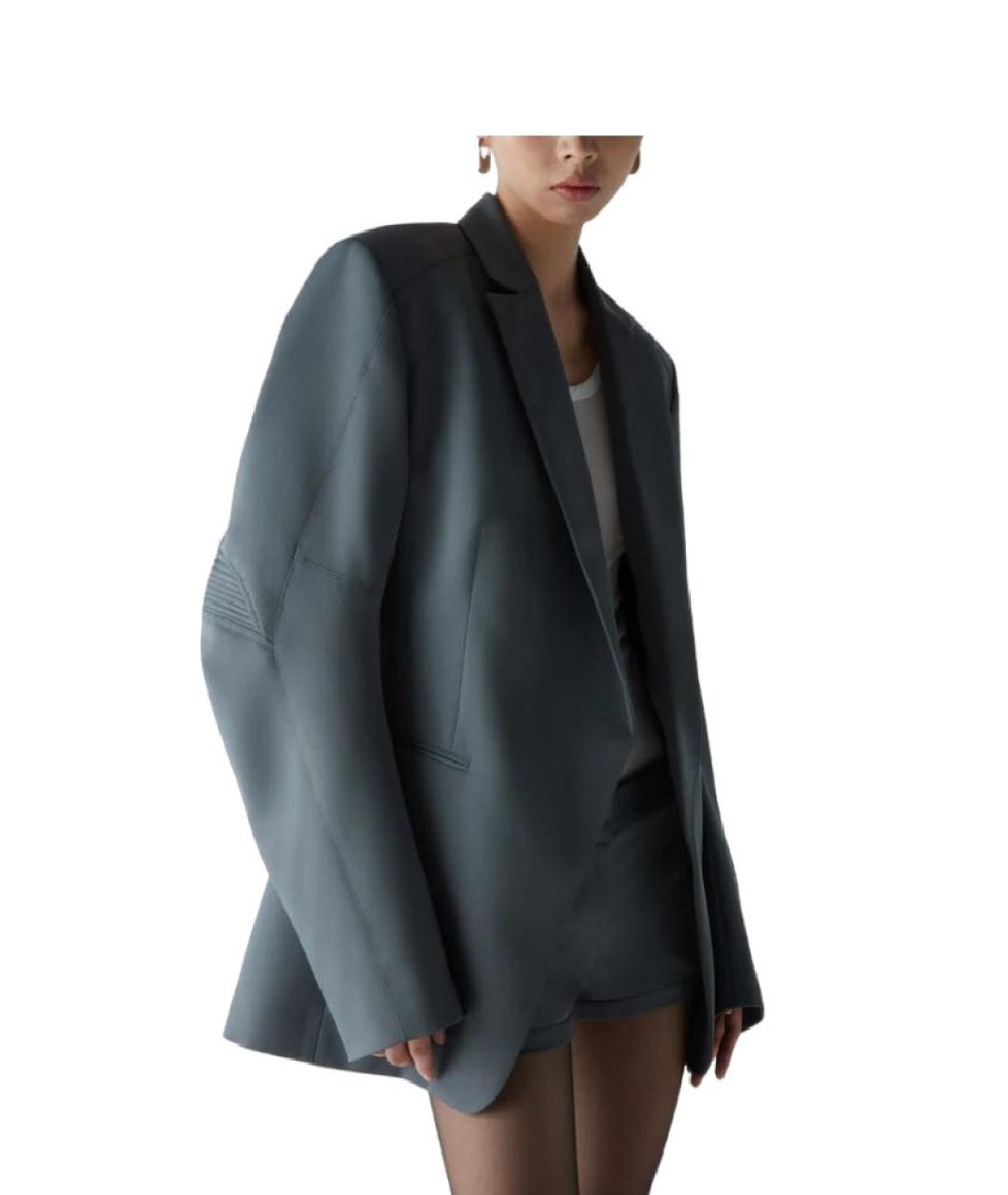 COPERNI Антрацитовый полиэстеровый жакет/пиджак, фото 4