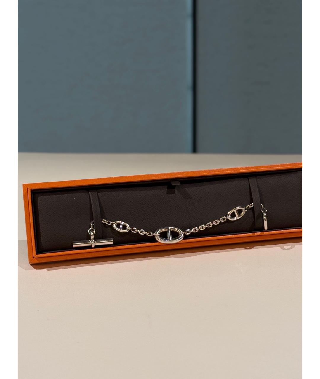 HERMES Серебрянный серебряный браслет, фото 2