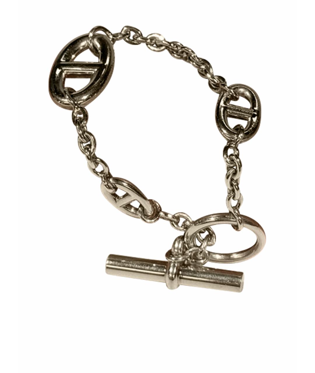 HERMES Серебрянный серебряный браслет, фото 1