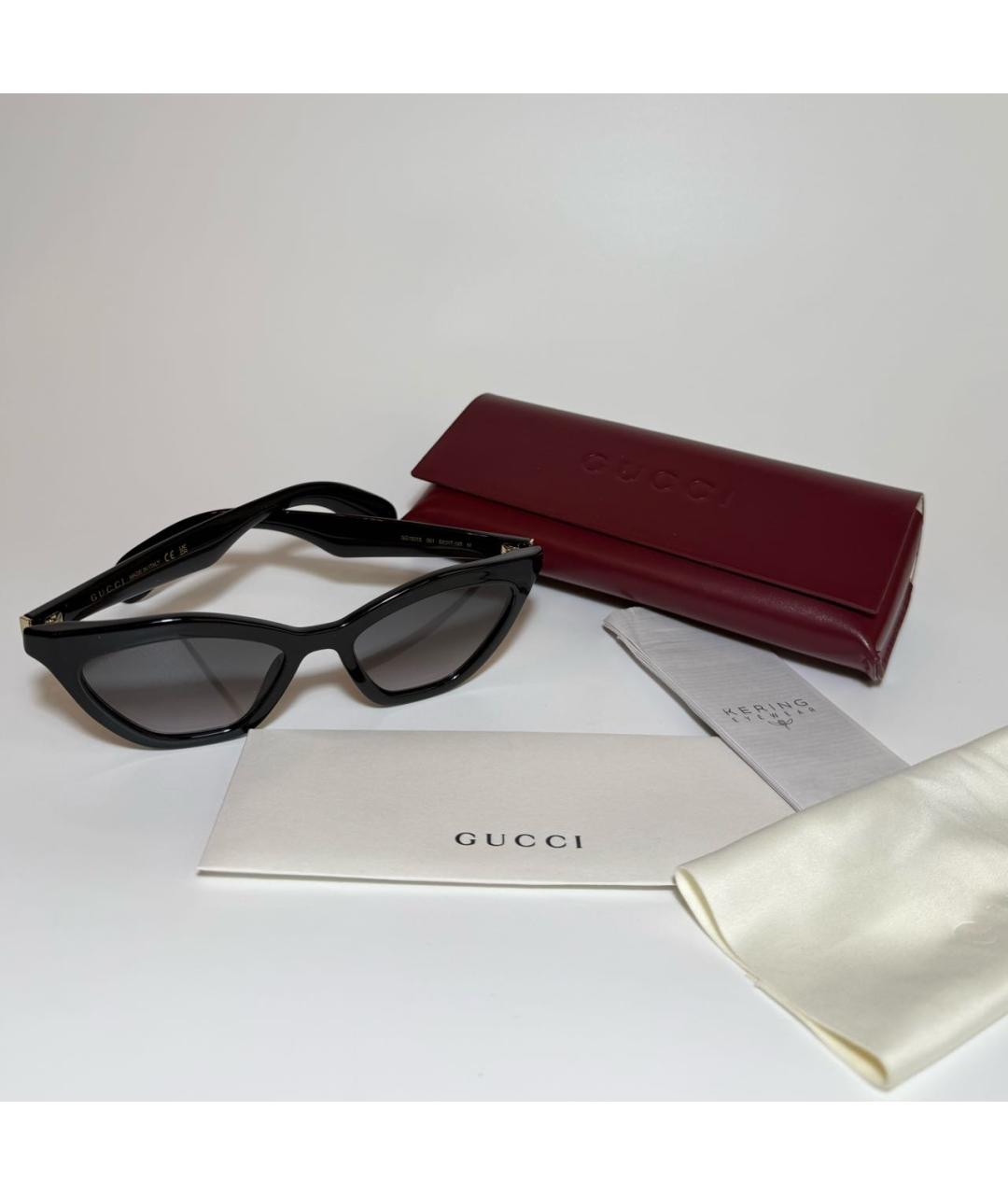 GUCCI Черные пластиковые солнцезащитные очки, фото 4