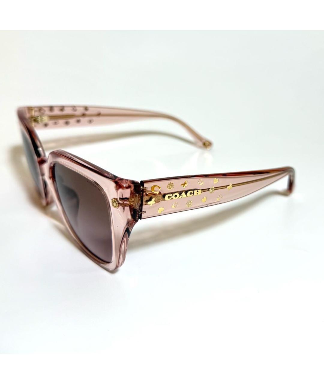COACH Розовые пластиковые солнцезащитные очки, фото 3