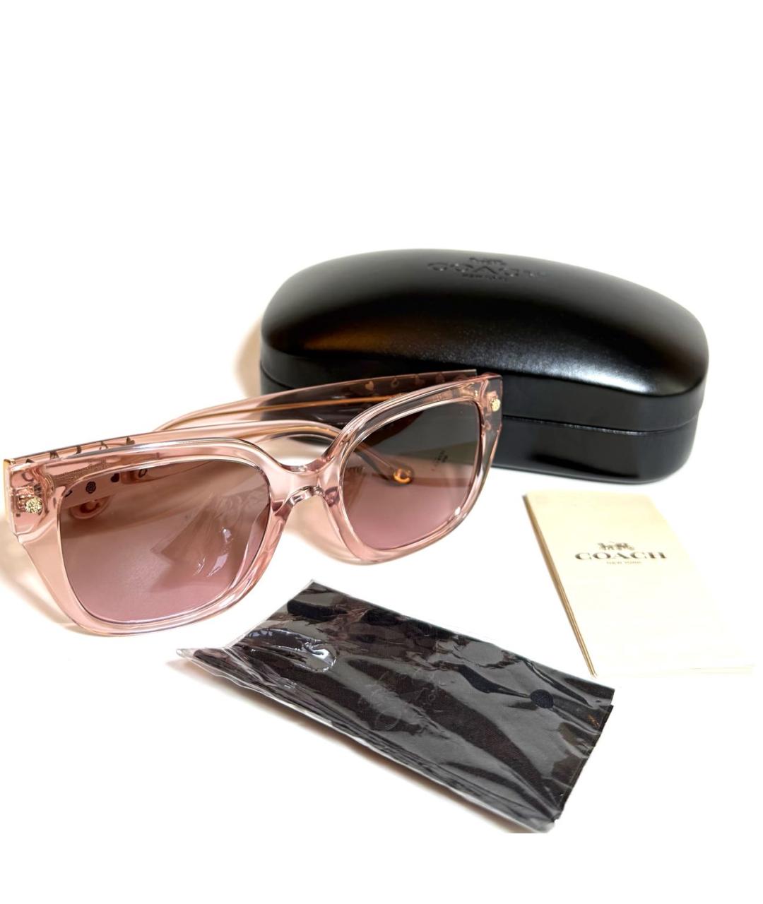 COACH Розовые пластиковые солнцезащитные очки, фото 5