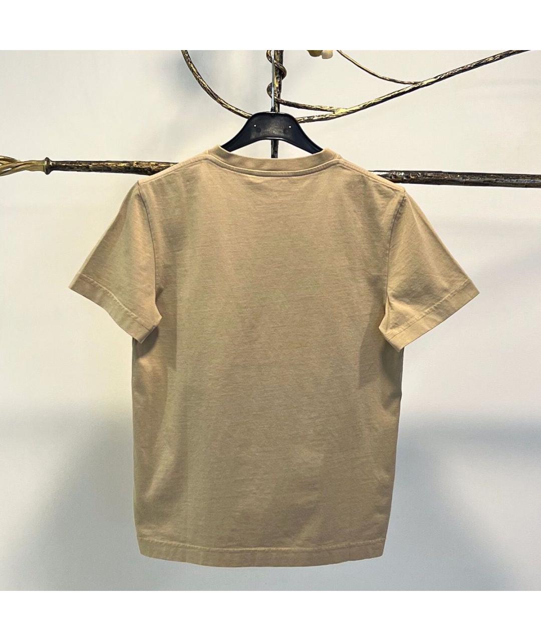 JACQUEMUS Бежевая хлопковая футболка, фото 2