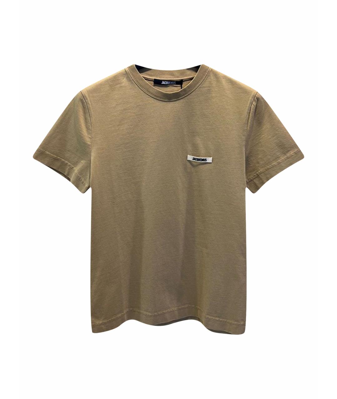JACQUEMUS Бежевая хлопковая футболка, фото 1
