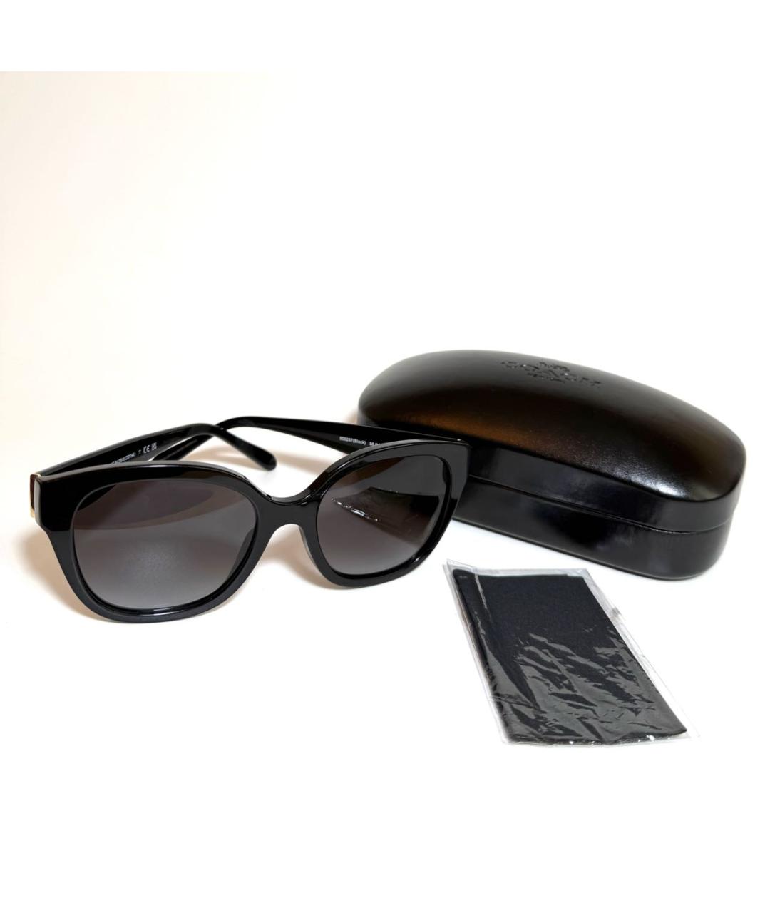 COACH Черные пластиковые солнцезащитные очки, фото 4