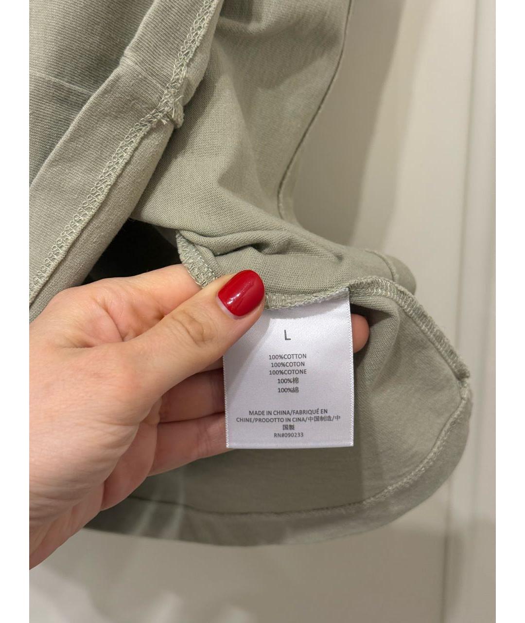 FEAR OF GOD ESSENTIALS Хаки хлопковая футболка, фото 8