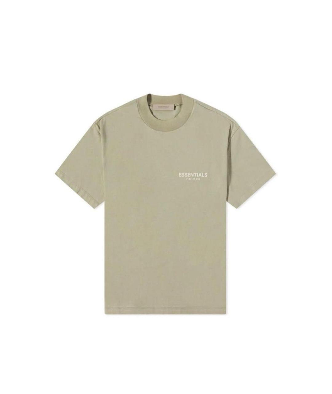 FEAR OF GOD ESSENTIALS Хаки хлопковая футболка, фото 9