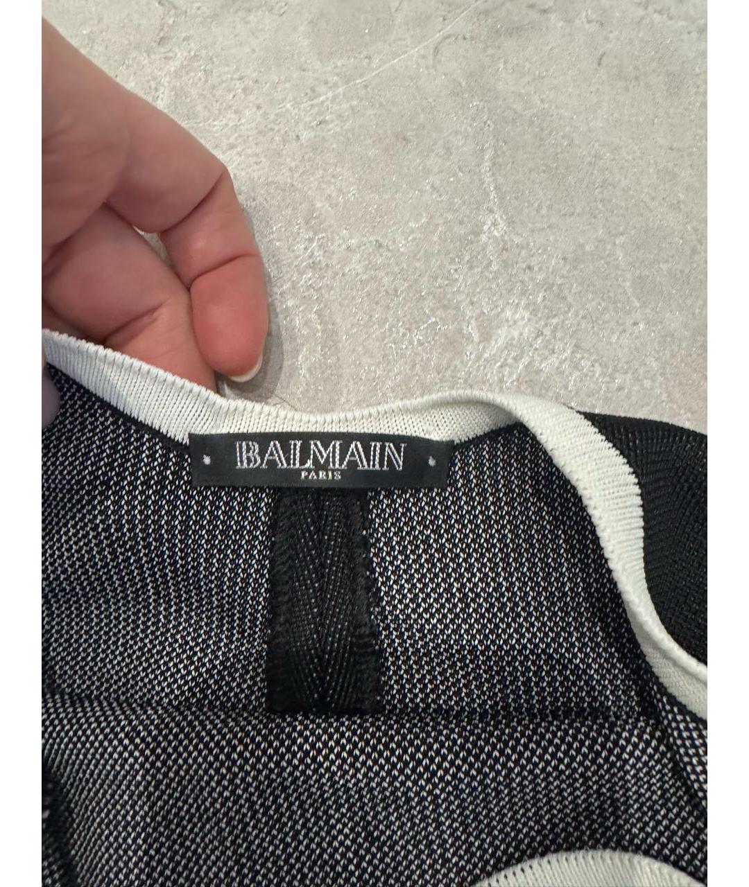 BALMAIN Черная майка, фото 3